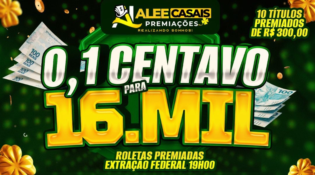 0,1 CENTAVO PARA 16 MIL REAIS