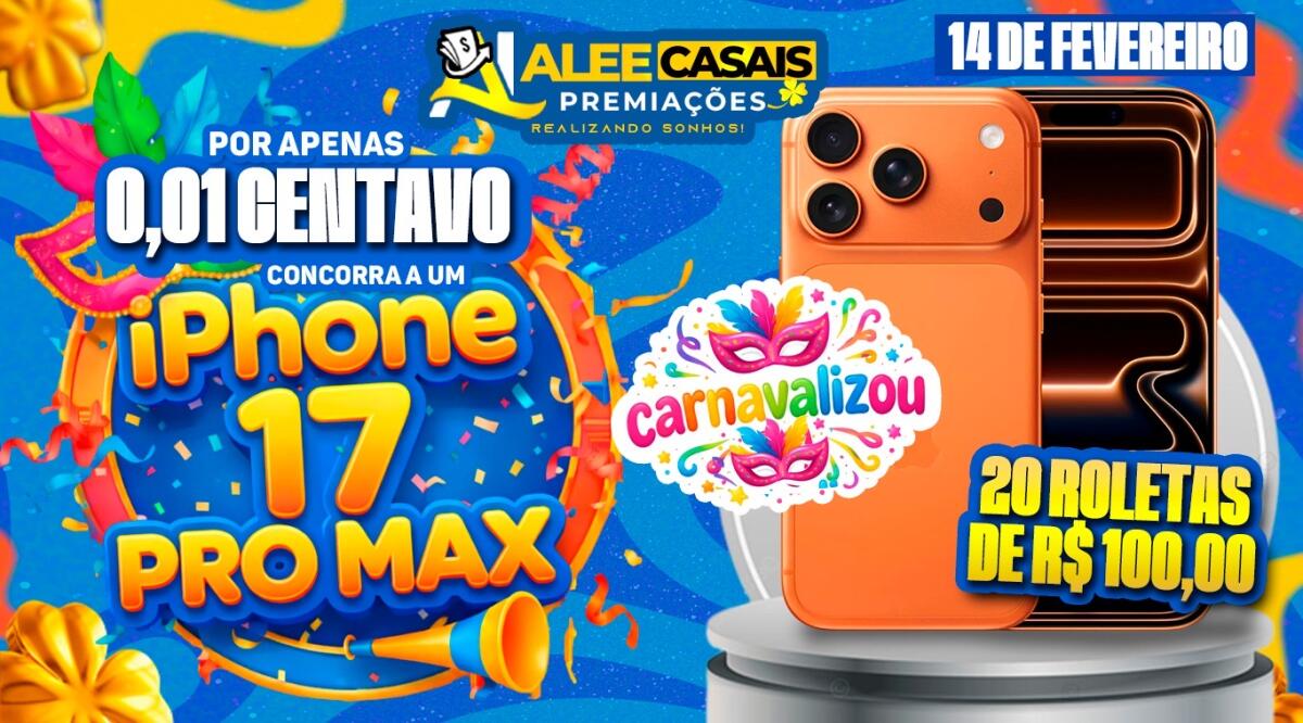 IPHONE 17 PRO MAX OU 8 MIL REAIS APENAS 0,1 CENTAVO